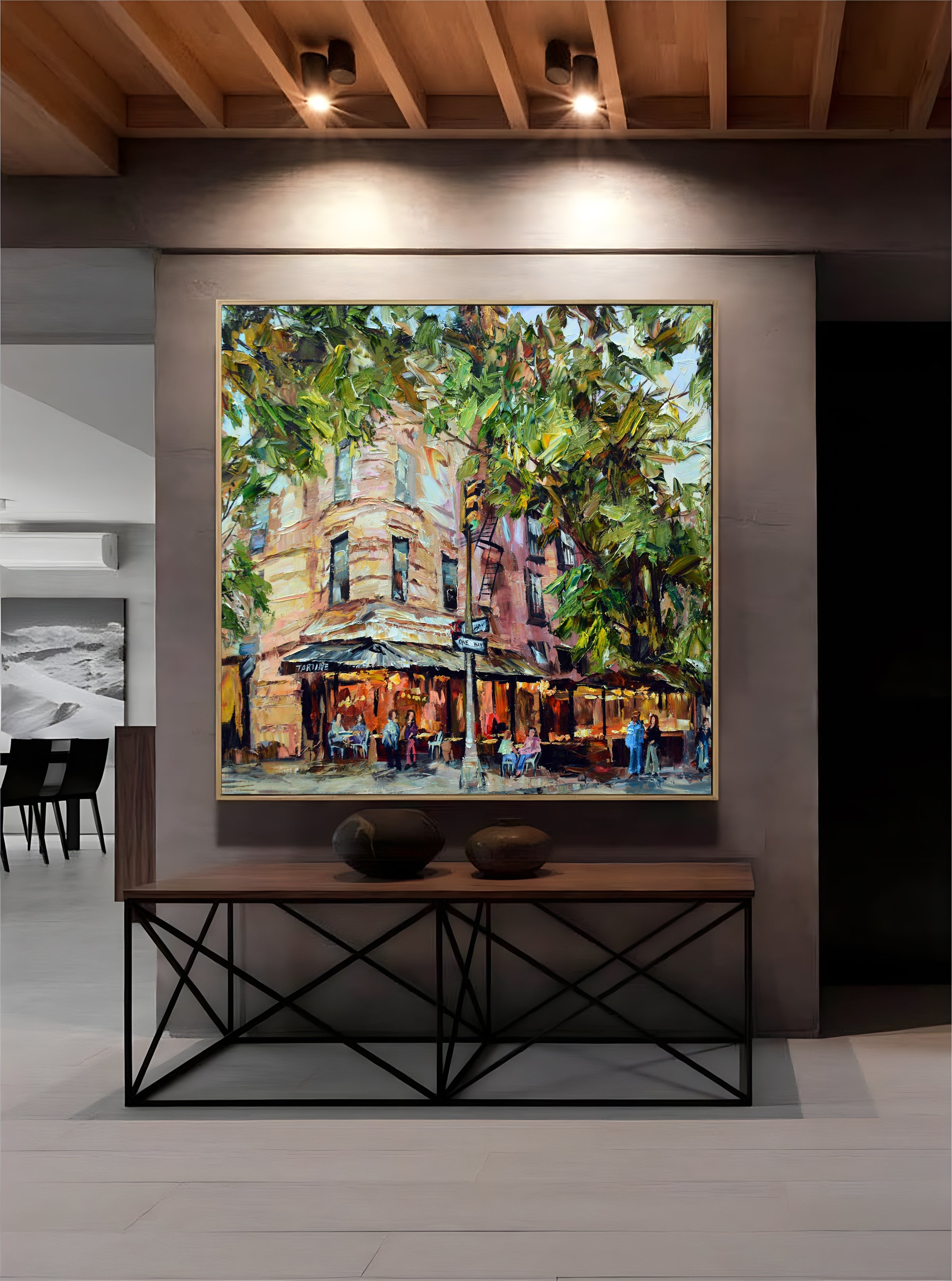a painting on a wall of a building