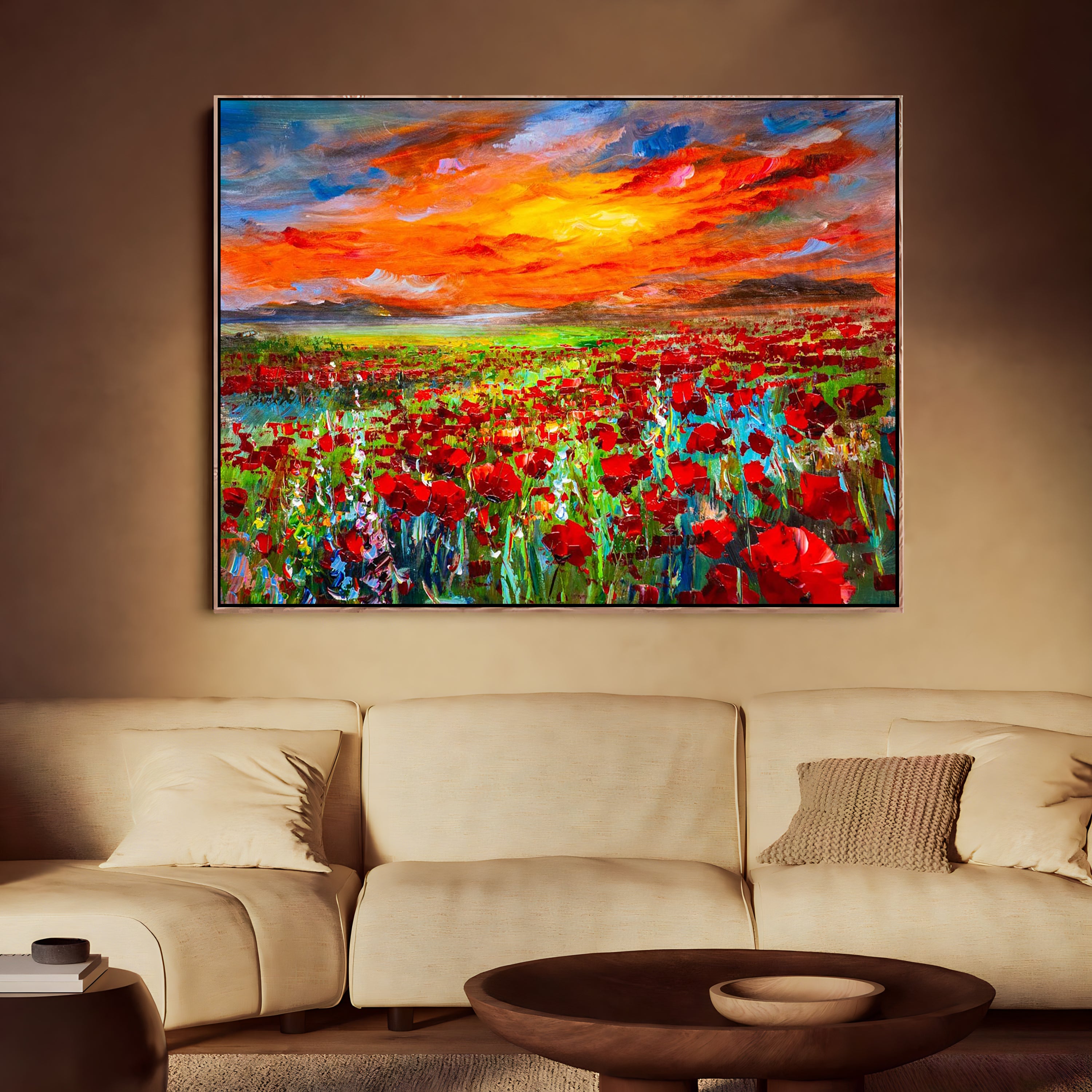 SUNSET IN THE FLOWER GARDEN
