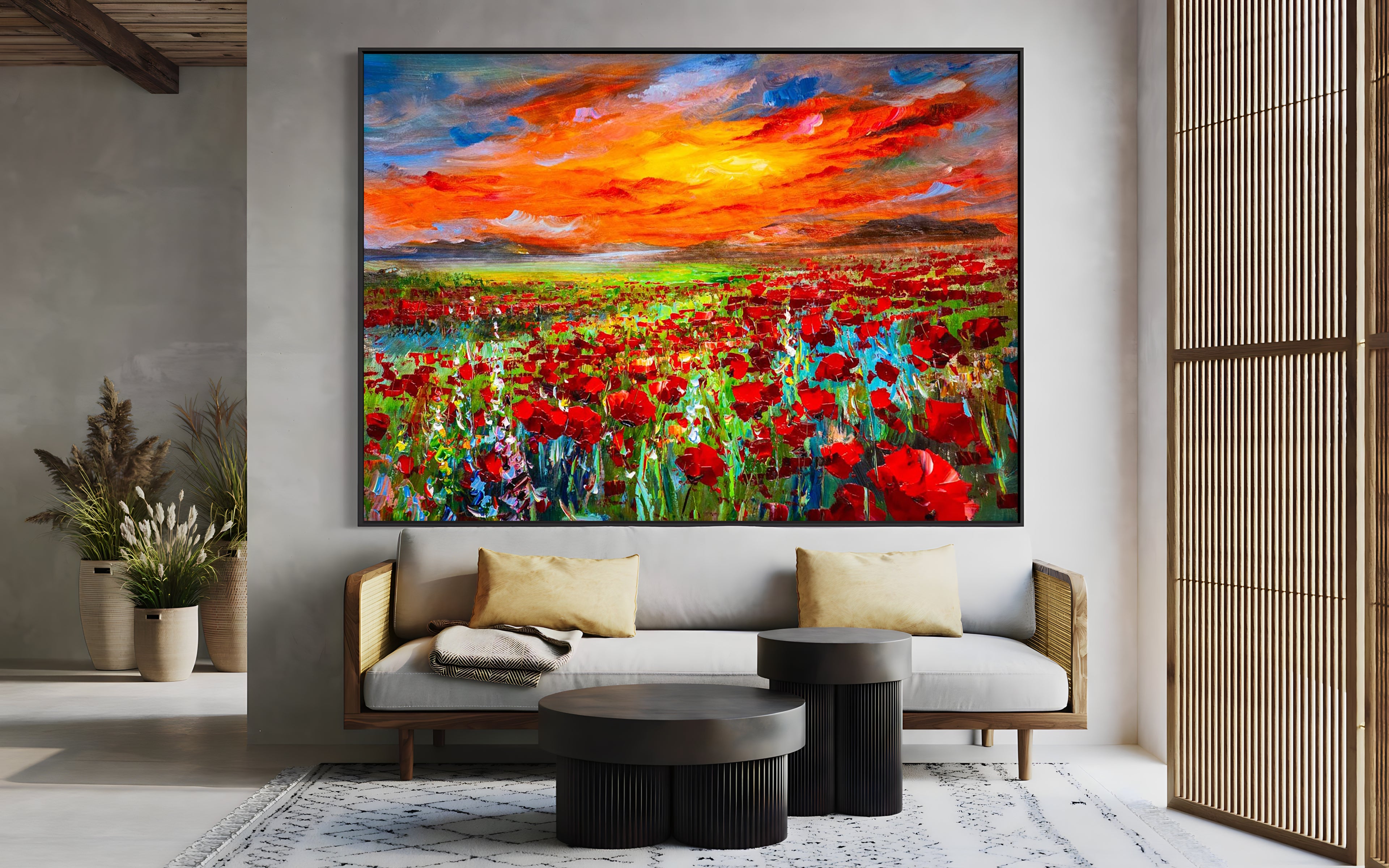 SUNSET IN THE FLOWER GARDEN
