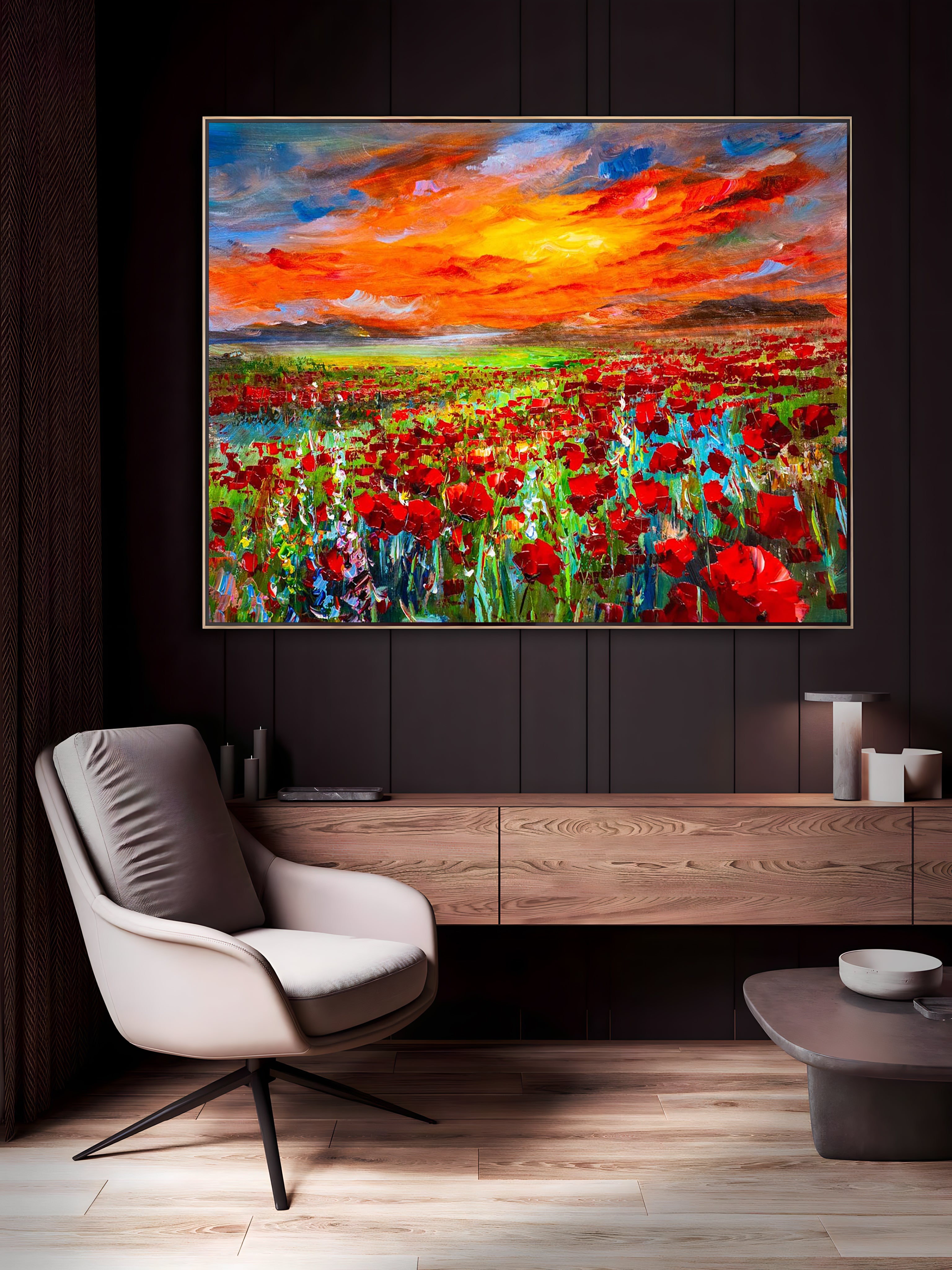 SUNSET IN THE FLOWER GARDEN