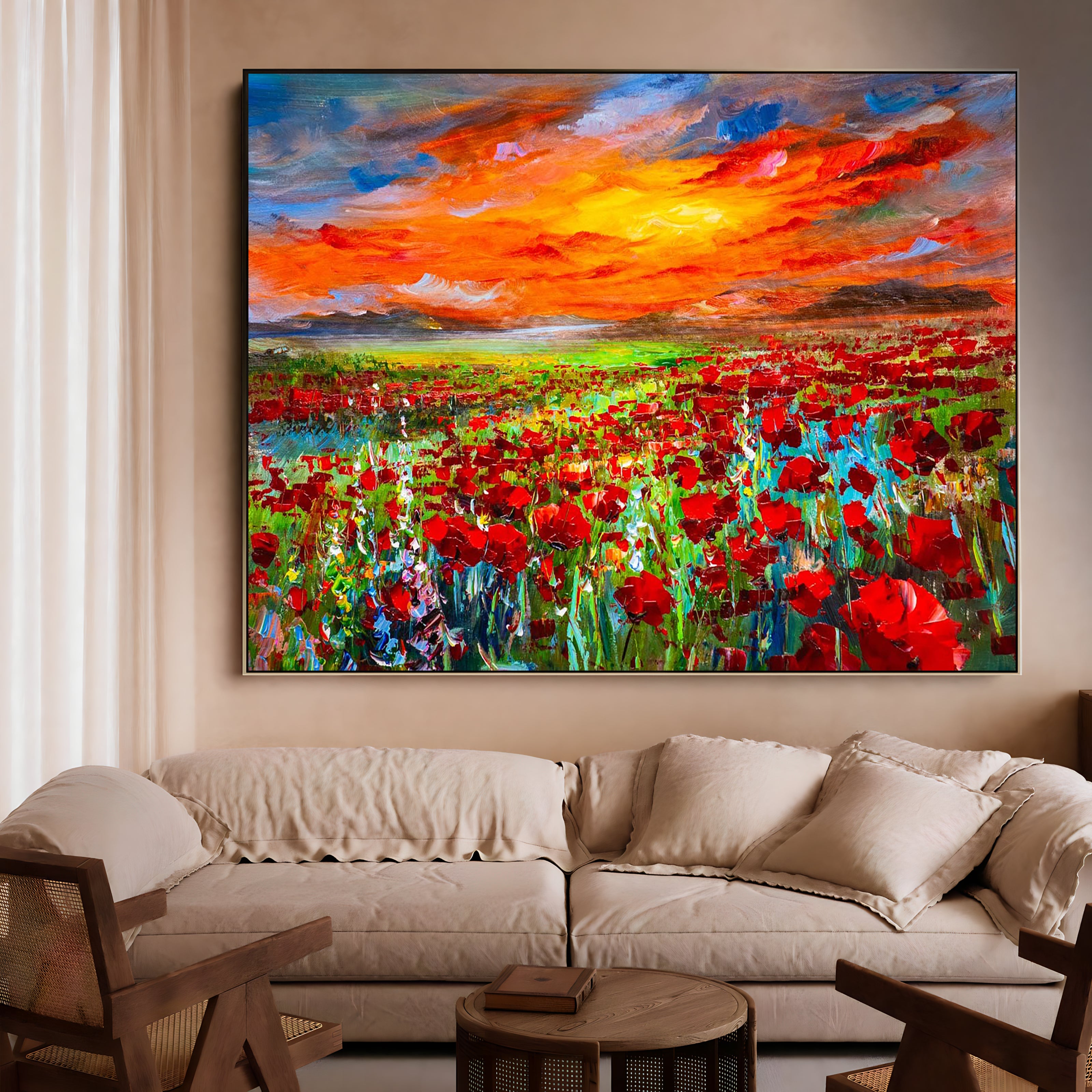 SUNSET IN THE FLOWER GARDEN
