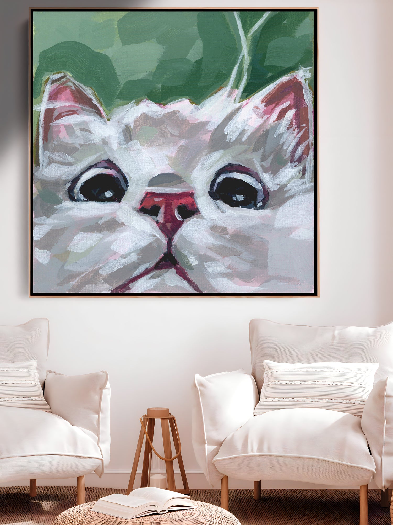 a painting of a cat&