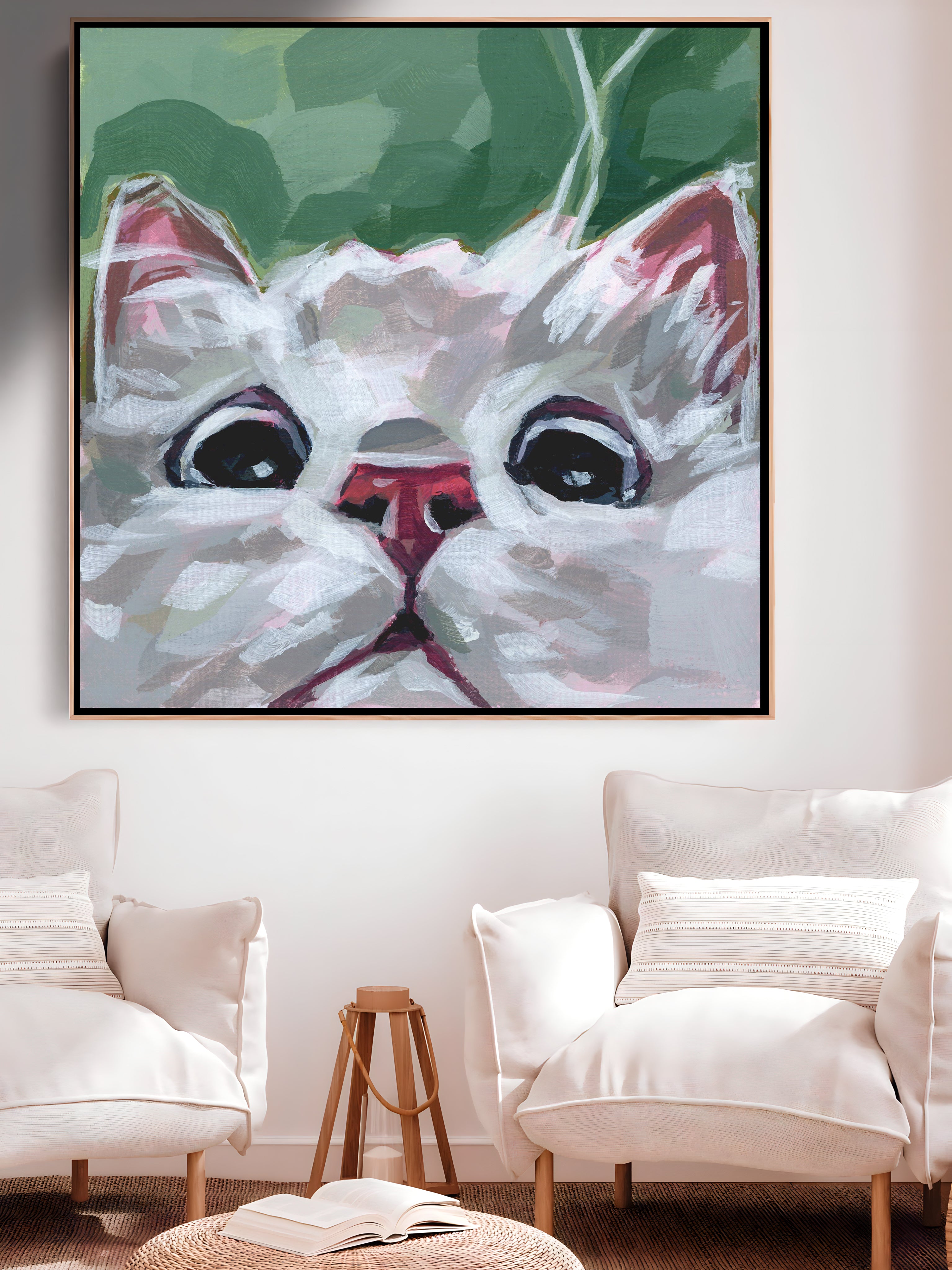 a painting of a cat&