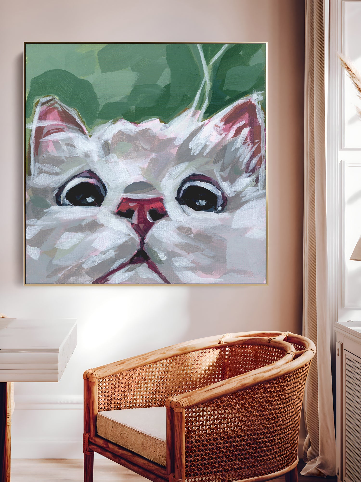 a painting of a cat&