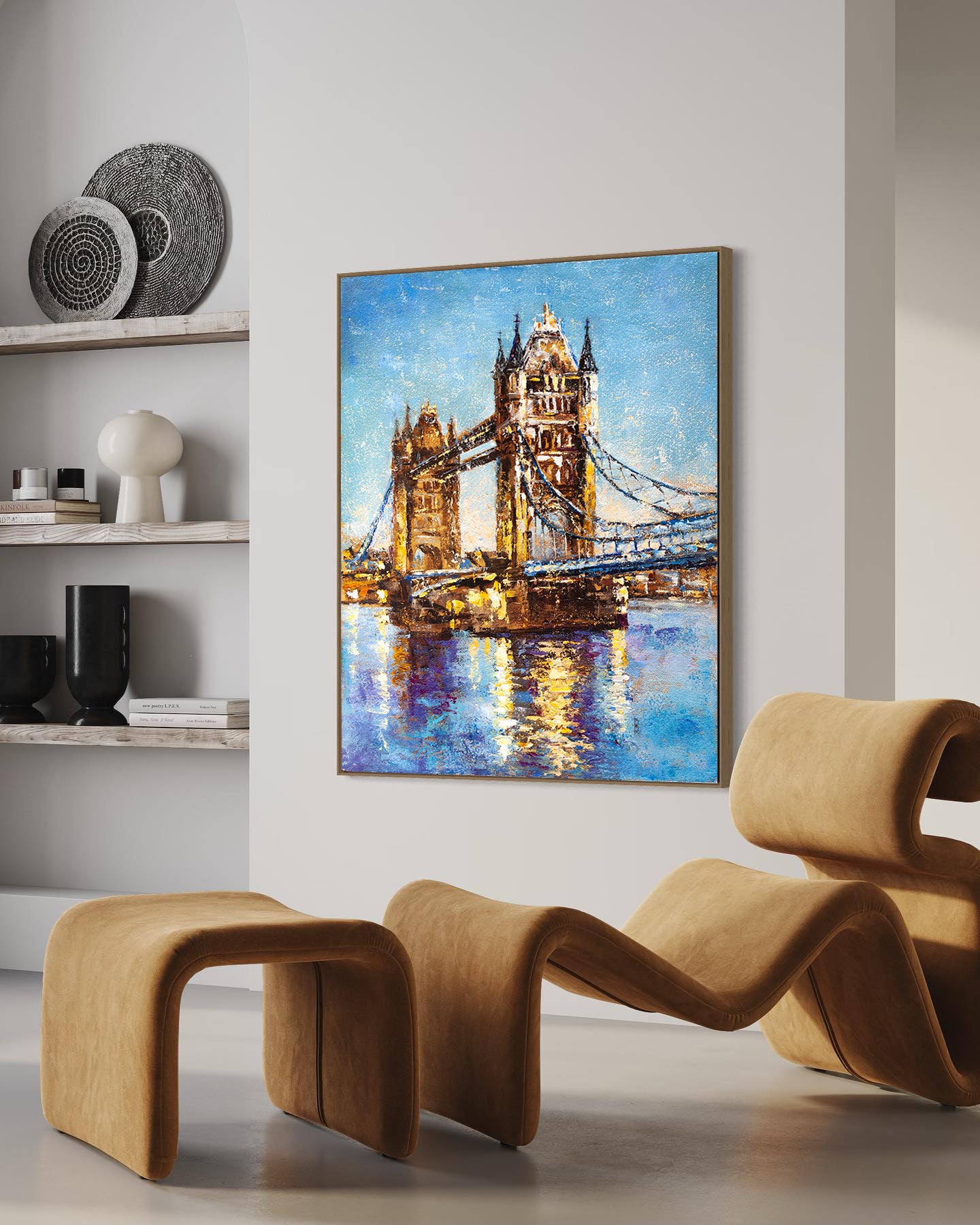 a painting of the tower bridge in london