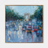 a painting of a city street filled with traffic