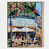 a painting of a cafe on a city street