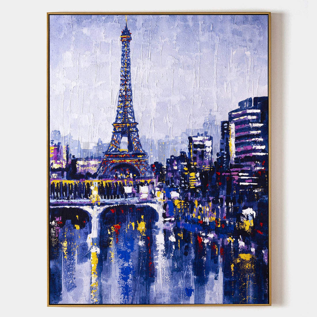 a painting of the eiffel tower in paris