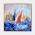 a painting of sailboats sailing in the ocean