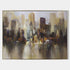 a painting of a city with tall buildings