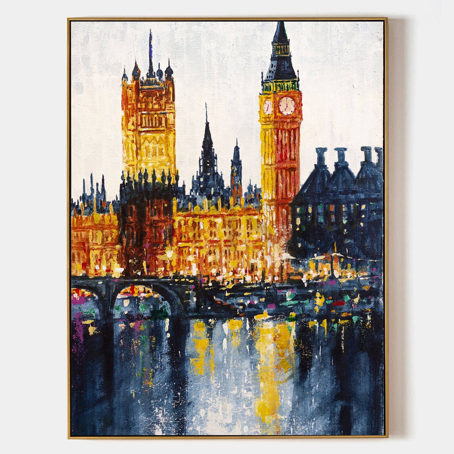 a painting of big ben and the houses of parliament